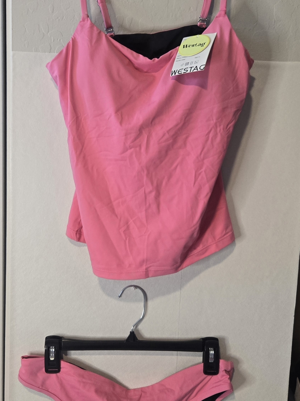 Westag Pink Cami Swim Top and Bottom Set